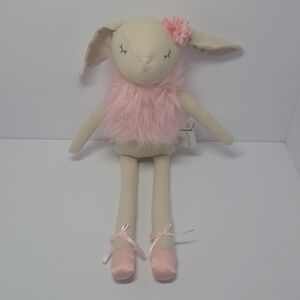 💚 Inspired‎ by Jewel Plush Ballerina Bunny Stuffed Animal Pink Faux Fur